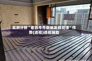 实测分析“老铁牛牛新版发牌规律”作弊(透视)透视辅助