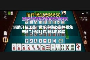 辅助开挂工具“微乐麻将必赢神器免费版”(透视)开挂详细教程