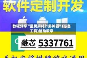 教程分享“星悦麻将外卦神器”(必备工具)辅助教学