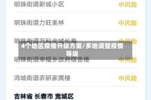 4个地区疫情升级方案/多地调整疫情等级