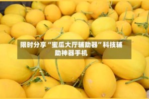 限时分享“蜜瓜大厅辅助器”科技辅助神器手机