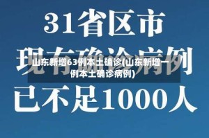 山东新增63例本土确诊(山东新增一例本土确诊病例)