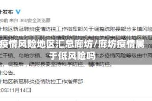 疫情风险地区汇总廊坊/廊坊疫情属于低风险吗