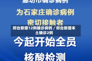 邢台新增12例确诊病例／邢台新增本土确诊2例