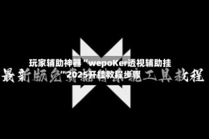 玩家辅助神器“wepoKer透视辅助挂”2025开挂教程步骤