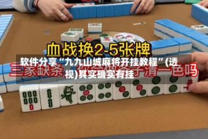 软件分享“九九山城麻将开挂教程”(透视)其实确实有挂