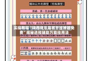 实操教程“陕西微乐麻将开挂神器免费”揭秘透视辅助万能挂用法