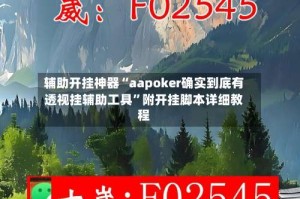辅助开挂神器“aapoker确实到底有透视挂辅助工具”附开挂脚本详细教程