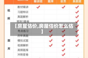 【房屋估价,房屋估价怎么估】