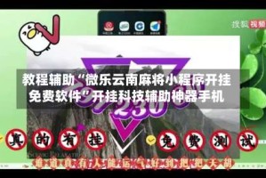 教程辅助“微乐云南麻将小程序开挂免费软件”开挂科技辅助神器手机