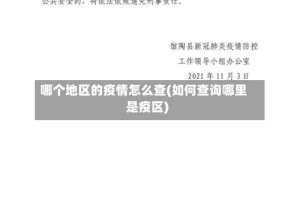 哪个地区的疫情怎么查(如何查询哪里是疫区)