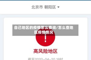 自己地区的疫情怎么查询/怎么查地区疫情情况