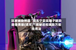 玩家辅助神器“微乐宁夏捉麻子辅助器免费版(透视)”揭秘透视辅助万能挂用法
