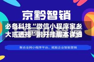 必备科技“微信小程序家乡大贰透视”附开挂脚本详细