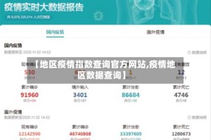 【地区疫情指数查询官方网站,疫情地区数据查询】