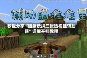 教程分享“随意玩拼三张透视挂辅助器”详细开挂教程