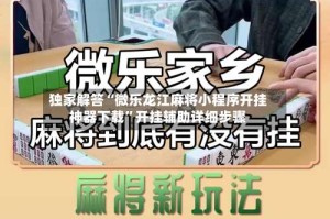 独家解答“微乐龙江麻将小程序开挂神器下载”开挂辅助详细步骤