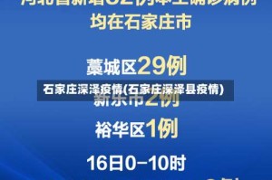 石家庄深泽疫情(石家庄深泽县疫情)