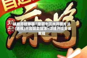 辅助开挂神器“皇冠十三水开挂方法”(透视)开挂辅助脚本+详细开挂安装教程