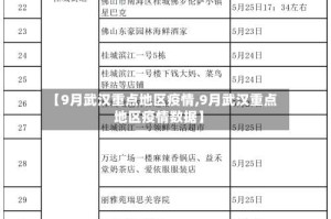 【9月武汉重点地区疫情,9月武汉重点地区疫情数据】