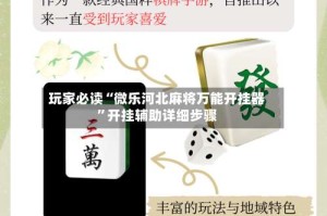 玩家必读“微乐河北麻将万能开挂器”开挂辅助详细步骤