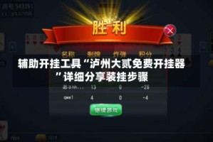 辅助开挂工具“泸州大贰免费开挂器”详细分享装挂步骤
