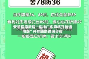 安装程序教程“雀神广东麻将开挂通用版”开挂辅助详细步骤