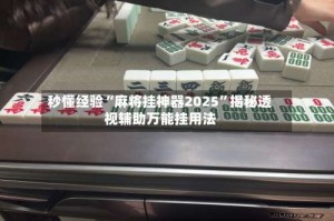 秒懂经验“麻将挂神器2025”揭秘透视辅助万能挂用法