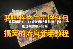 教程辅助！“17好友麻将软件挂”(详细透视教程)-知乎