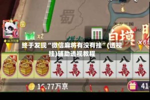 终于发现“微信麻将有没有挂”(透视挂)辅助透视教程