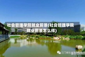 社会管理学院就业前景(社会管理学院就业前景怎么样)