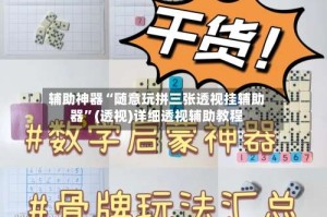 辅助神器“随意玩拼三张透视挂辅助器”(透视)详细透视辅助教程