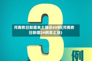河南昨日新增本土确诊60例(河南昨日新增24例本土确)