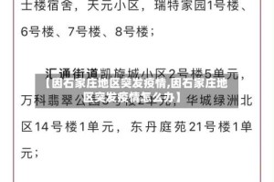 【因石家庄地区突发疫情,因石家庄地区突发疫情怎么办】