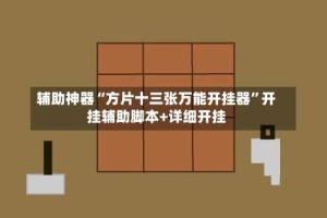 辅助神器“方片十三张万能开挂器”开挂辅助脚本+详细开挂