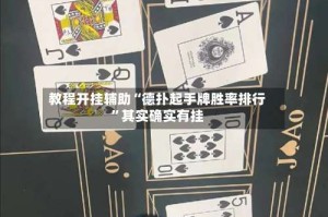 教程开挂辅助“德扑起手牌胜率排行”其实确实有挂