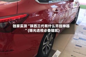 独家实测“陕西三代有什么开挂神器”(曝光透视必备猫腻)