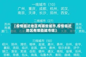 【疫情临近地区有哪些城市,疫情临近地区有哪些城市呢】
