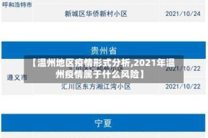 【温州地区疫情形式分析,2021年温州疫情属于什么风险】