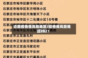 近期疫情低风险地区/疫情低风险地区2021