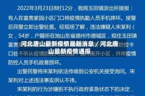 河北唐山最新疫情最新消息／河北唐山最新疫情通报