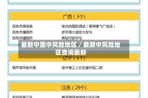 最新中国中风险地区／最新中风险地区查询最新