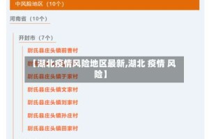【湖北疫情风险地区最新,湖北 疫情 风险】
