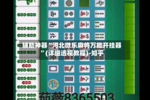 辅助神器“河北微乐麻将万能开挂器”(详细透视教程)-知乎
