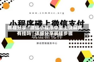 教程分享“微信小程序中至上饶麻将有挂吗”详细分享装挂步骤