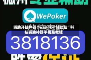 辅助开挂神器“wepoker辅助挂”科技辅助神器手机版教程