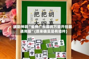 辅助神器“雀神广东麻将万能开挂器通用版”(原来确实是有插件)