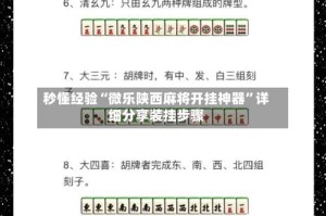 秒懂经验“微乐陕西麻将开挂神器”详细分享装挂步骤
