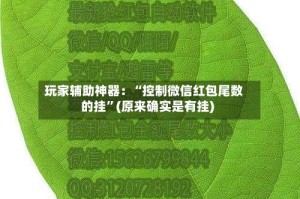 玩家辅助神器：“控制微信红包尾数的挂”(原来确实是有挂)