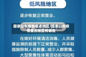 国家公布疫情重点地区/国家公布疫情重点地区有哪些